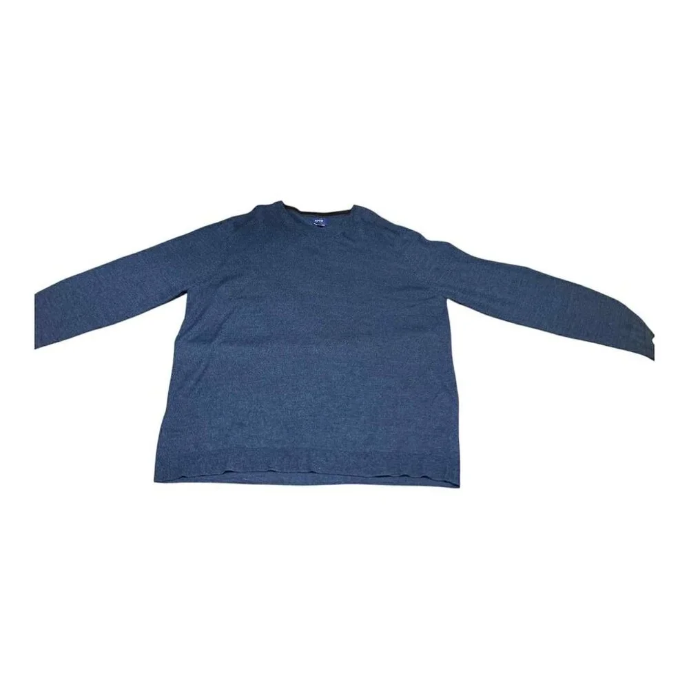 APT 9 Sweater‎ Mens 2XL Blue Seriously Soft Pullover Vneck Long Sleeve Casual